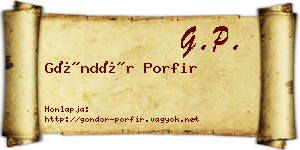 Göndör Porfir névjegykártya